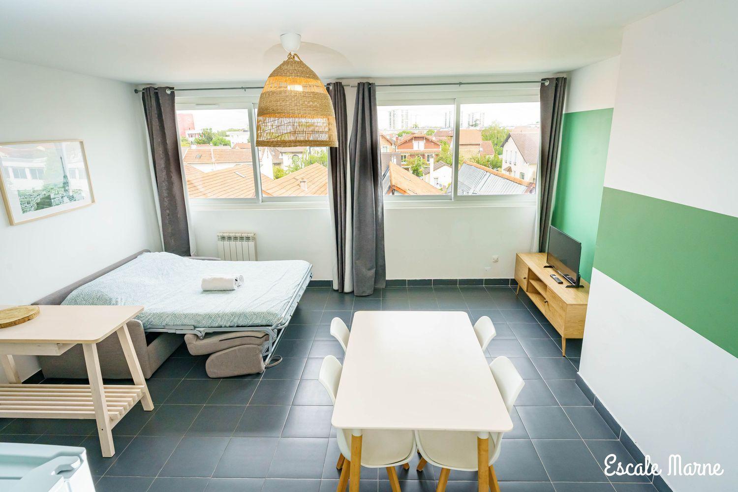 Escale-Marne Fr - 201 - Free Parking - Free Luggage Storage - All Equipped - Linen Included - Washing Machine - Luxury Emma Mattress 160X200 - 10Mn Walk Metro 8 - Rer A - Panoramic View - From 1 To 6 Guests Maisons-Alfort Eksteriør billede