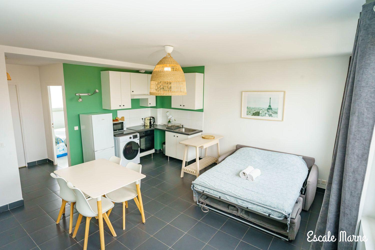 Escale-Marne Fr - 201 - Free Parking - Free Luggage Storage - All Equipped - Linen Included - Washing Machine - Luxury Emma Mattress 160X200 - 10Mn Walk Metro 8 - Rer A - Panoramic View - From 1 To 6 Guests Maisons-Alfort Eksteriør billede