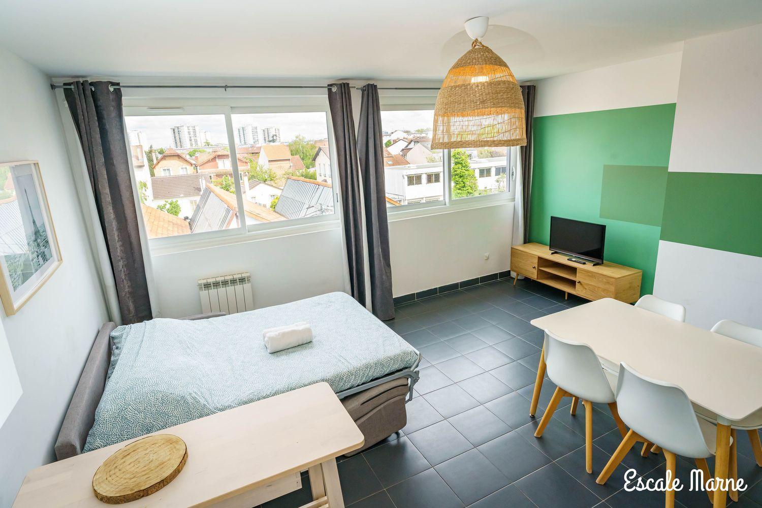 Escale-Marne Fr - 201 - Free Parking - Free Luggage Storage - All Equipped - Linen Included - Washing Machine - Luxury Emma Mattress 160X200 - 10Mn Walk Metro 8 - Rer A - Panoramic View - From 1 To 6 Guests Maisons-Alfort Eksteriør billede
